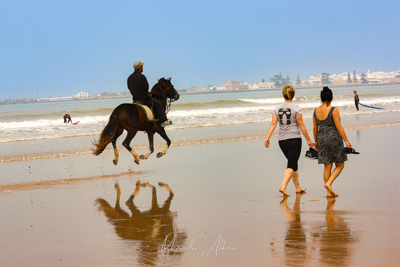 Horse rider on the beach